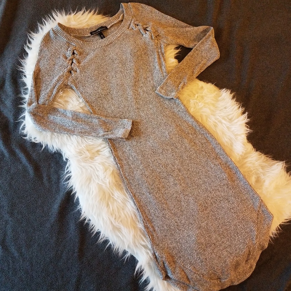 Light Sweater dress with braid detail